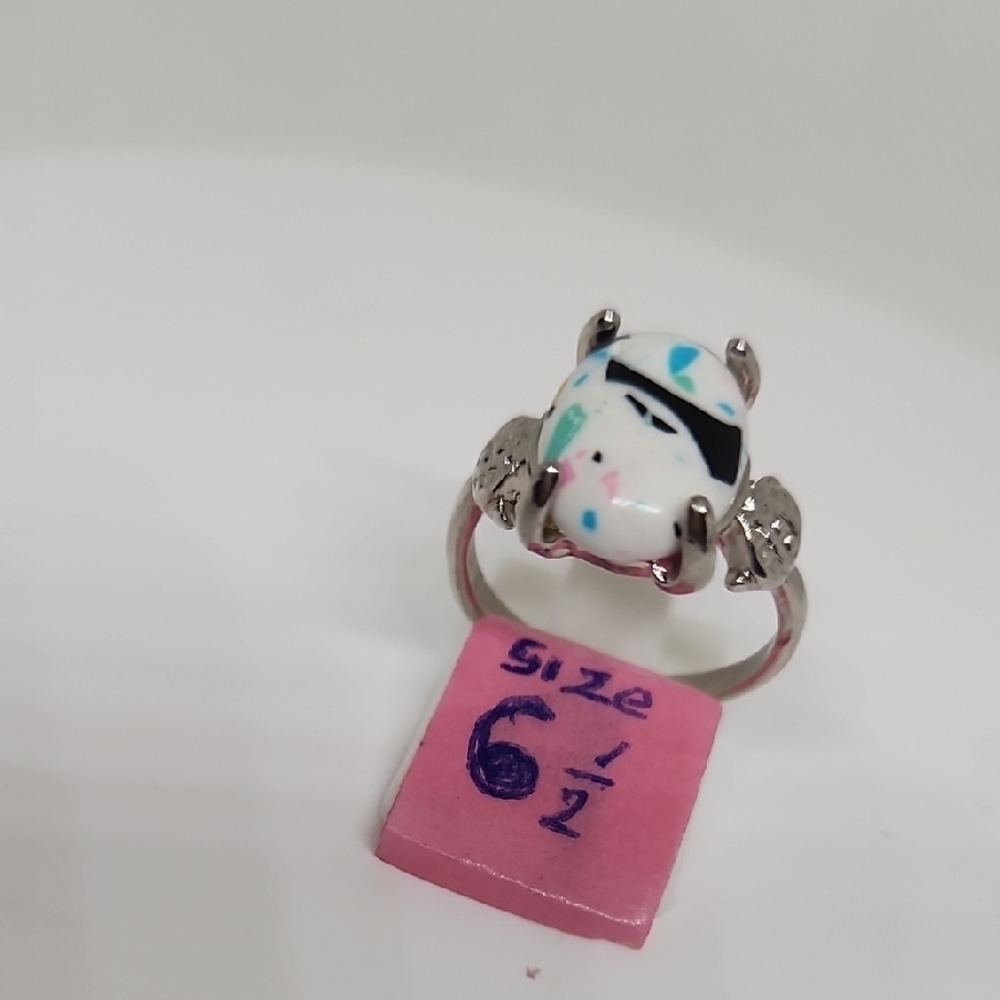 Silver Ring with Colorful Stone - Picture 5 of 9